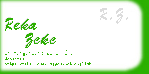 reka zeke business card